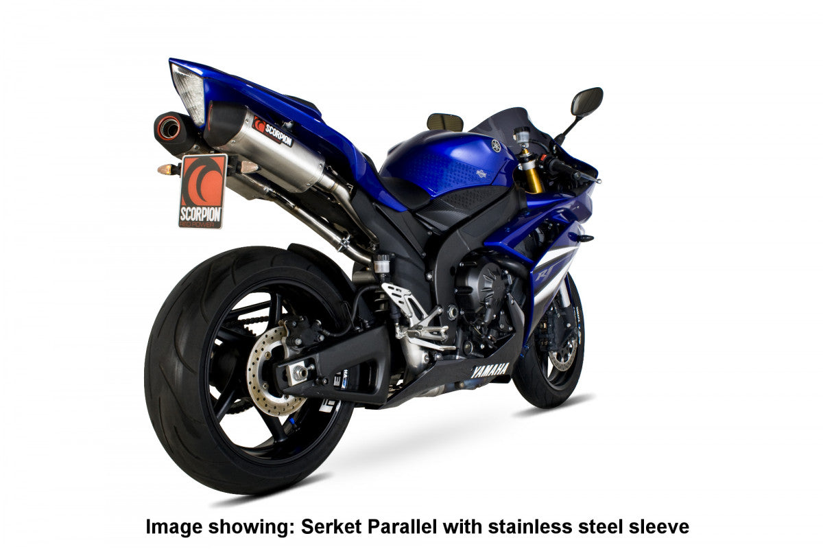 Scorpion RYA81CEO Yamaha YZF-R1 Serket Parallel Slip-On (Pair) - Carbon Fibre Sleeve | ML Performance US US