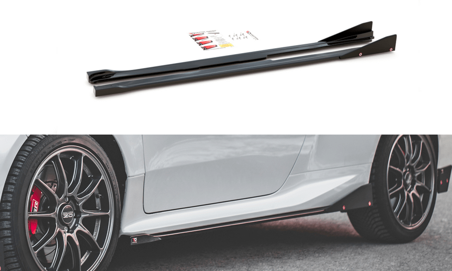 Maxton Design TO-YA-4-GR4-SD2T+SF Side Skirts Diffusers + Flaps V.2 Toyota GR Yaris MK4 | ML Performance US Car Parts