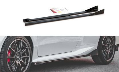 Maxton Design TO-YA-4-GR4-SD2T+SF Side Skirts Diffusers + Flaps V.2 Toyota GR Yaris MK4 | ML Performance US Car Parts