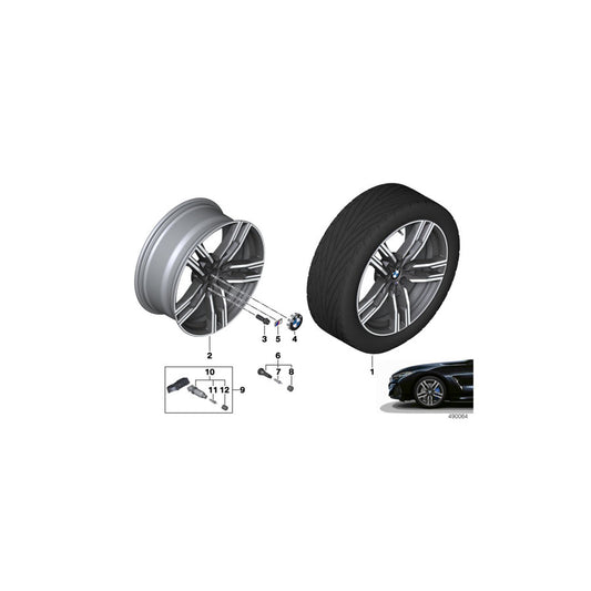 Genuine BMW 36118090020 G15 G16 G14 Disk Wheel, Light Alloy, In Orbitgrey 9JX19 ET:41 (Inc. 840i, 840dX & M850iX) | ML Performance US Car Parts