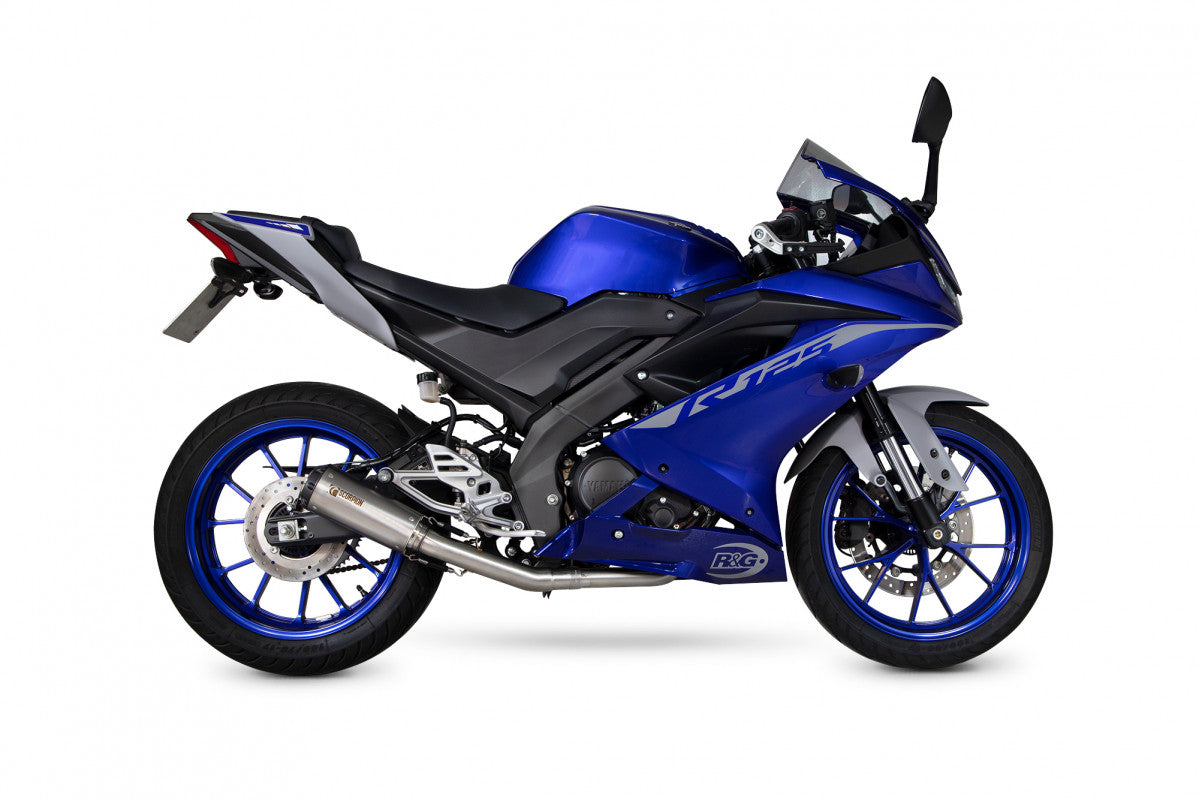 Scorpion PYA115SYSSEO Yamaha YZF-R125 Red Power Full System - Brushed Stainless Steel Sleeve | ML Performance US US