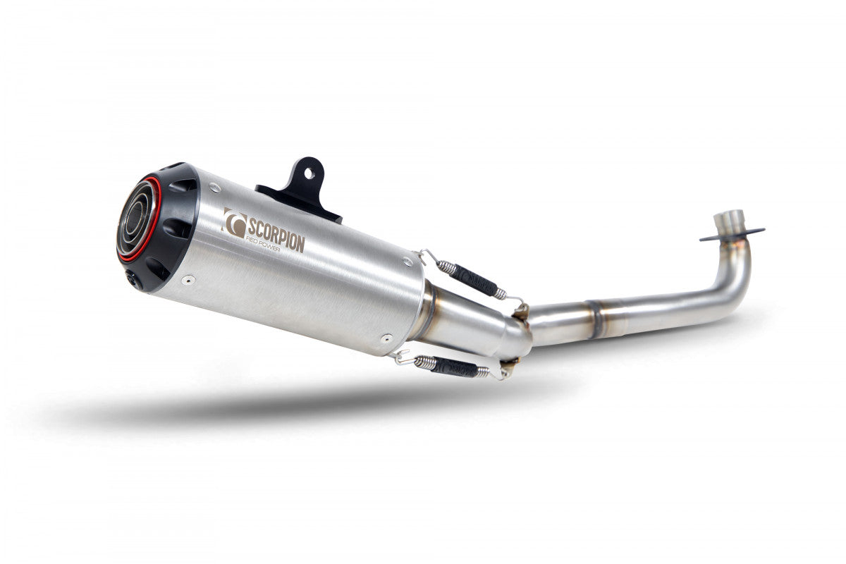 Scorpion PHA192SYSSEO Honda MSX 125 Red Power Full System - Brushed Stainless Steel Sleeve | ML Performance US US