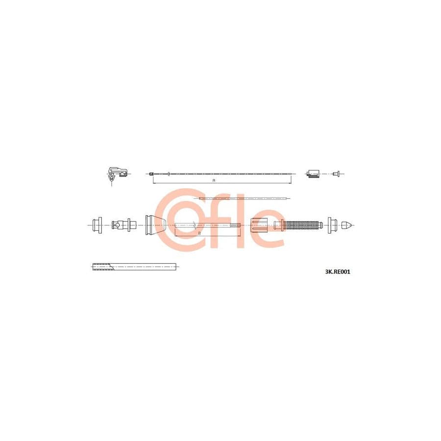 COFLE 3K.RE001 Throttle Cable for RENAULT MASTER