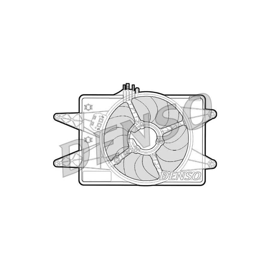 DENSO DER09024 Fan, Radiator for Fiat Doblo
