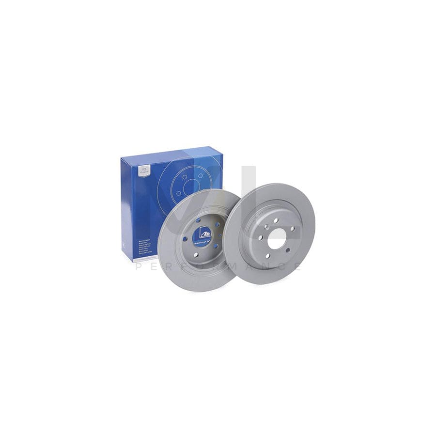 ATE 24.0112-0219.1 Brake Disc Solid, Coated, with bolts/screws  - 1 piece