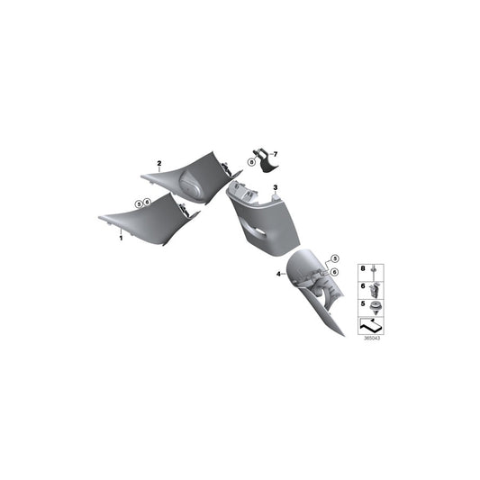 Genuine BMW Mini 51437306648 F56 Cover Column B Right SCHWARZ (Inc. Cooper, One First & One) | ML Performance US Car Parts