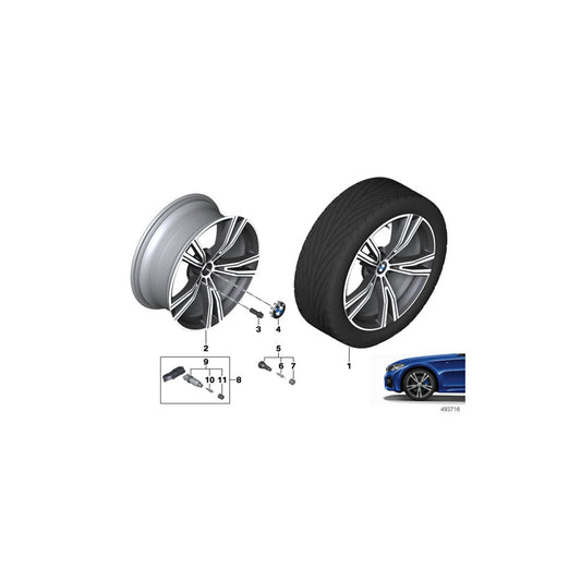 Genuine BMW 36118089896 G20 G21 Disk Wheel Light Alloy Orbit Gray Matt 8JX19 ET:27 (Inc. M340iX, M340i & 330i) | ML Performance US Car Parts