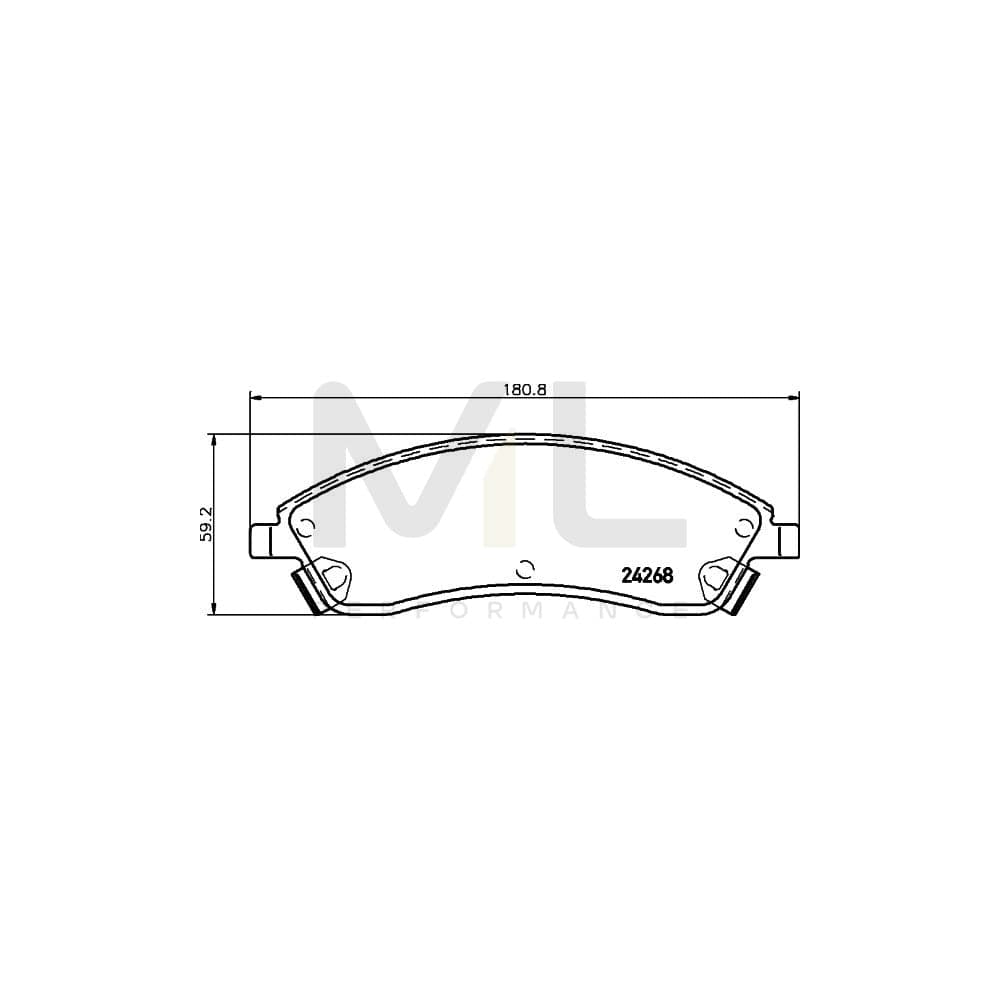 Hella 8DB 355 012-221 Brake Pad Set With Acoustic Wear Warning
