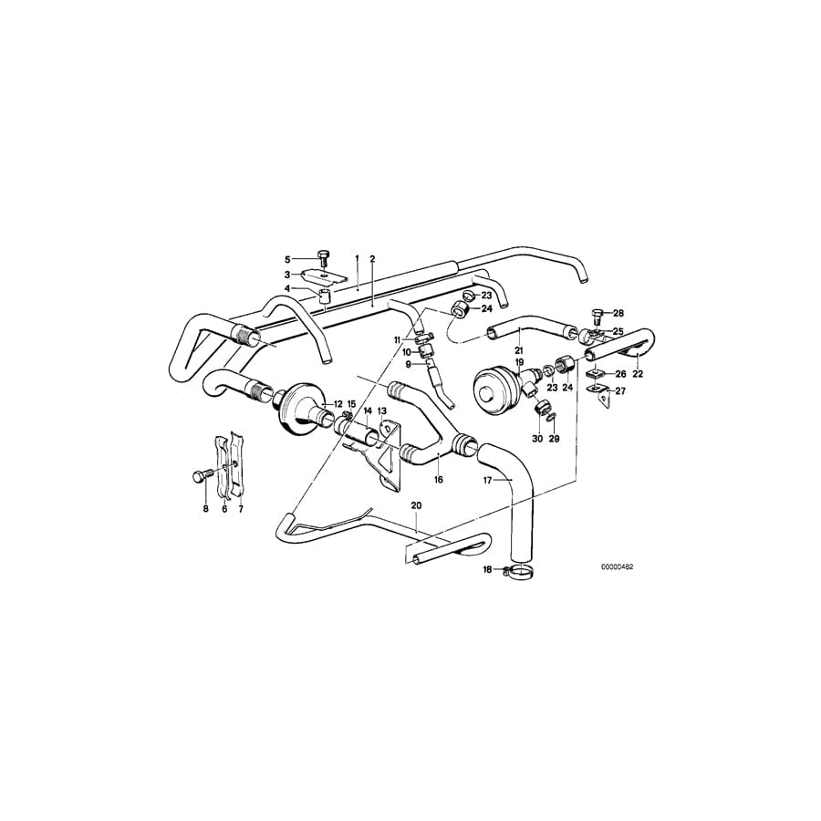 Genuine BMW 11721266889 E24 E23 E28 Air Valve (Inc. 518i, 728i & 733i) | ML Performance UK Car Parts