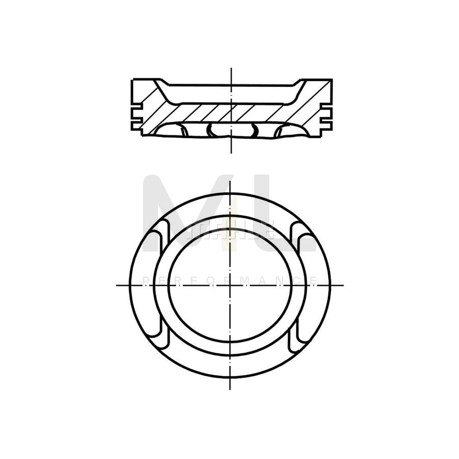 MAHLE ORIGINAL 028 PI 00133 002 Piston 83,01 mm, without cooling duct | ML Performance Car Parts