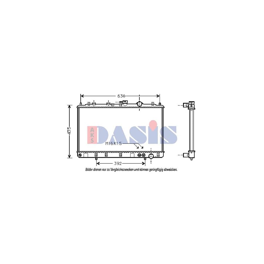 AKS Dasis 560360N Engine Radiator for Hyundai Santamo