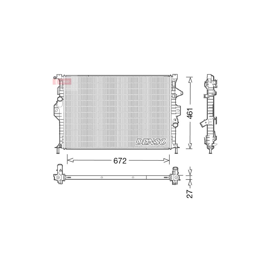 DENSO DRM10048 Engine Radiator for Ford Kuga Mk1 Off-Road
