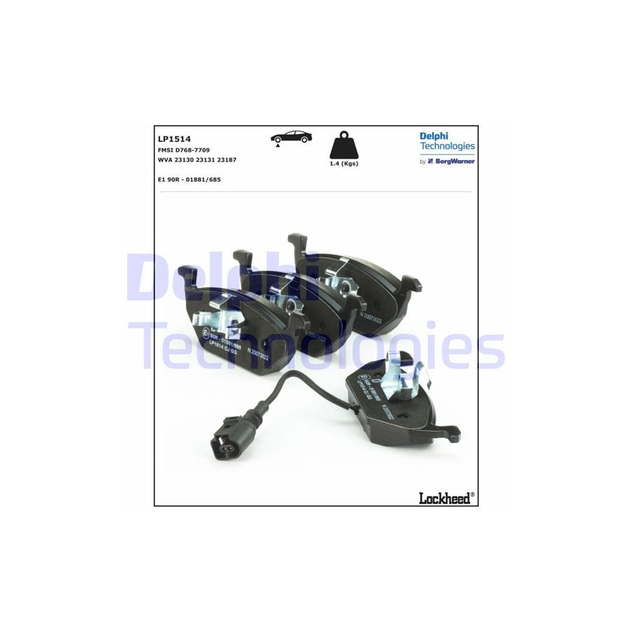 Delphi Lp1514 Brake Pad Set