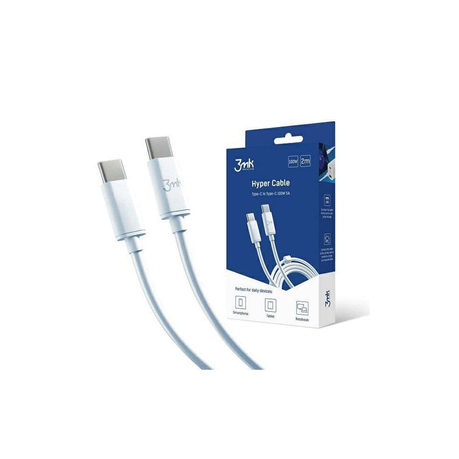 3MK Hyper CableCable C to C 2m 100W White