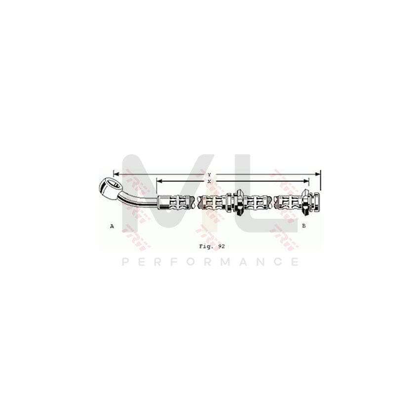 TRW PHD160 Brake Hose 490mm | ML Performance Car Parts