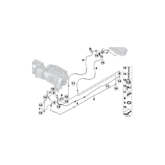 Genuine BMW 64539232466 F30 Suction Pipe (Inc.  & Hybrid 3) | ML Performance US Car Parts