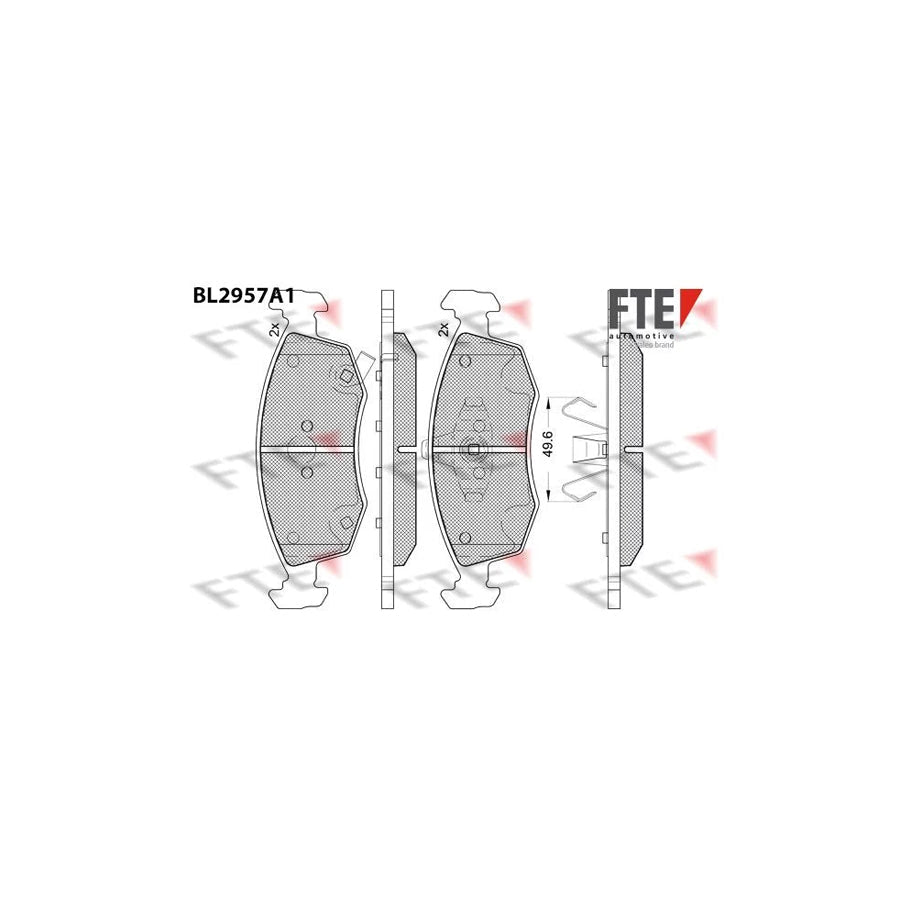 FTE 9011200 Brake Pad Set for Fiat 500
