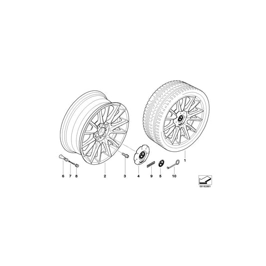 Genuine BMW 36118037352 E93 E92 Light Alloy Rim 9JX19 ET:39 (Inc. 330i, 320d & 330d) | ML Performance US Car Parts