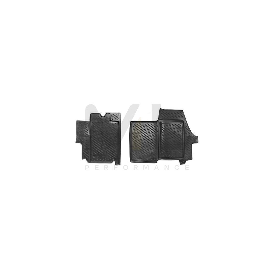 RIDEX 215A0028 Floor mat set Elastomer, Front, Quantity: 2, Black