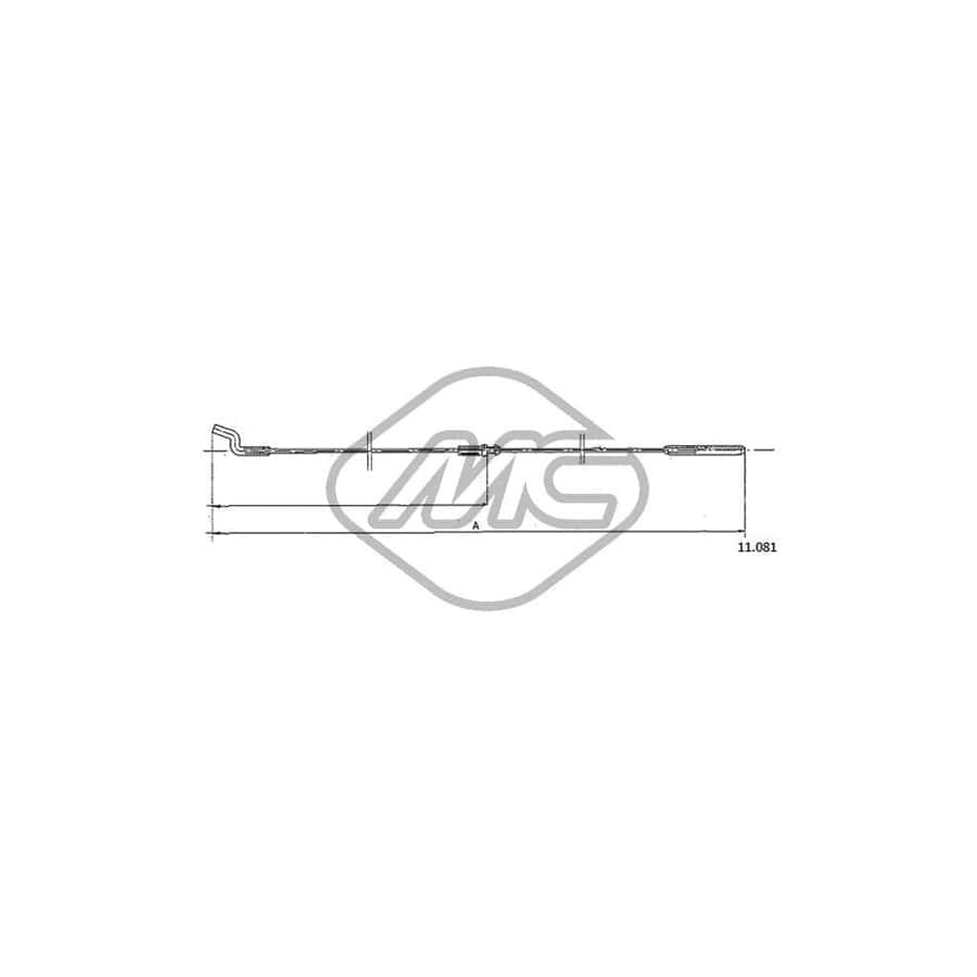 Metalcaucho 83810 Throttle Cable for VW TRANSPORTER