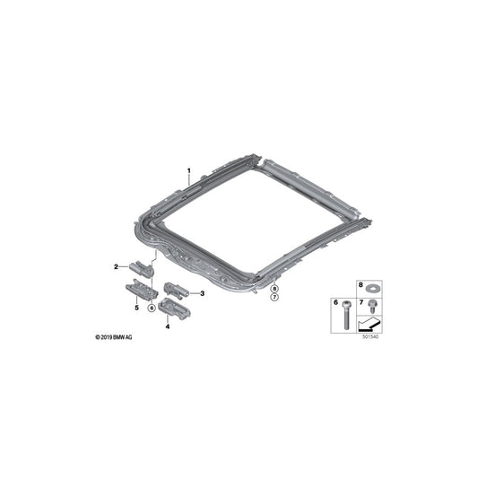Genuine BMW 67619498890 F44 Drive Panorama Glass Roof (Inc. 220d, 228iX & 218i) | ML Performance US Car Parts