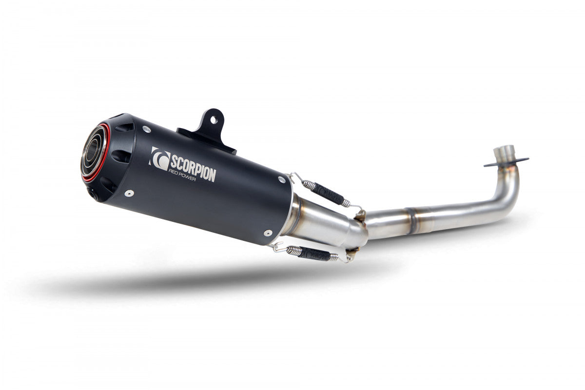 Scorpion PHA192SYSBCER Honda MSX 125 Red Power Full System - Black Ceramic Coated Sleeve | ML Performance US US