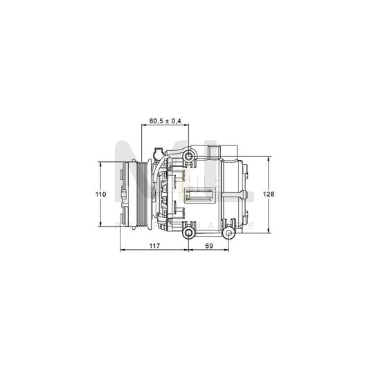 MAHLE ORIGINAL ACP 858 000P Compressor, air conditioning PAG 46 YF, Refrigerant: R 1234yf, R 134a, with seal ring | ML Performance Car Parts