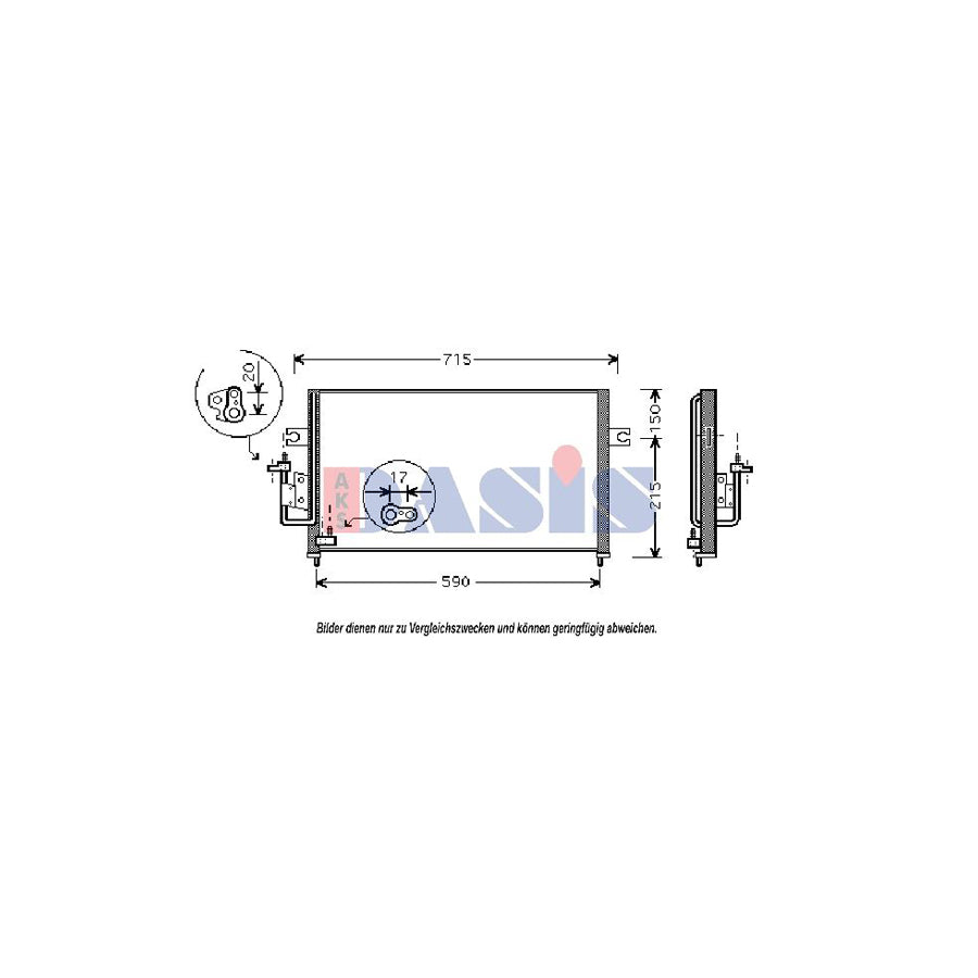 AKS Dasis 512024N Air Conditioning Condenser for Hyundai Coupe I (Rd)