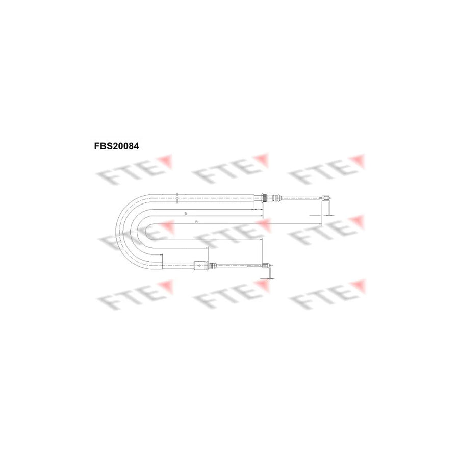 FTE Fbs20084 Hand Brake Cable for Renault Laguna