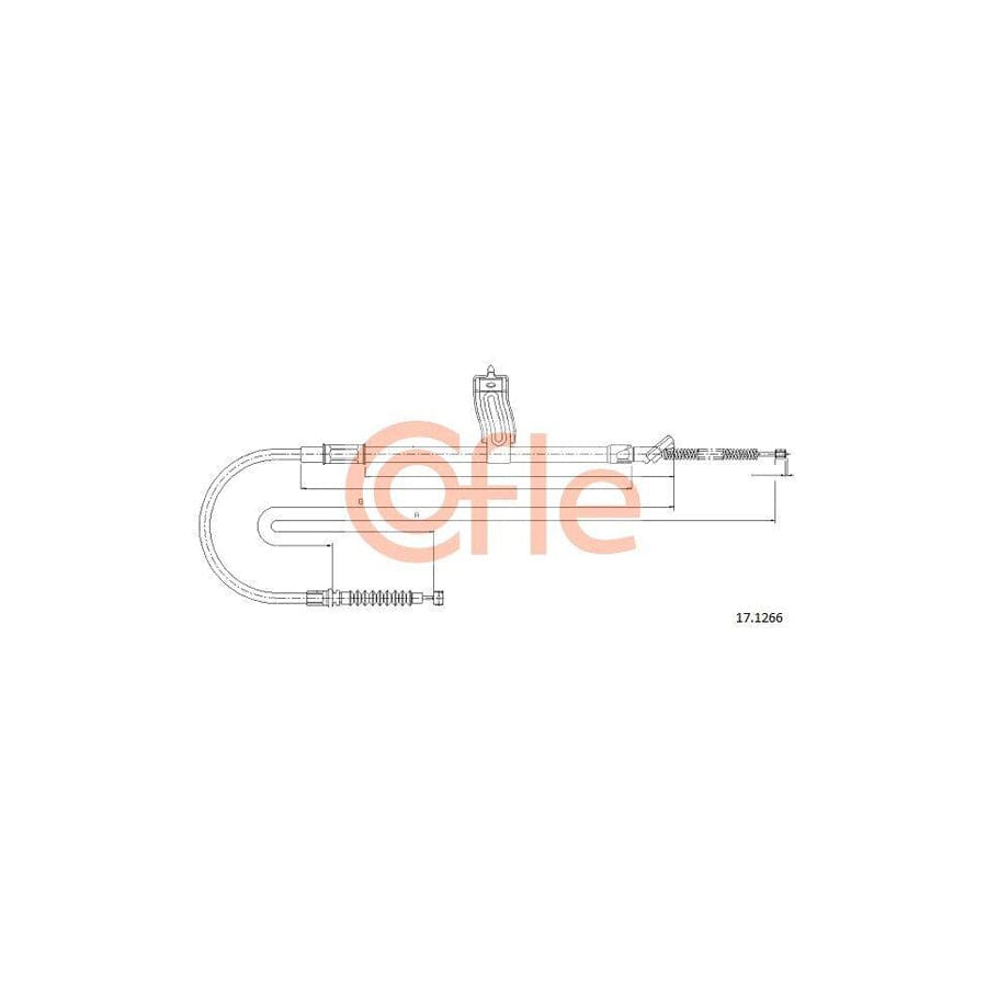 Cofle 92.17.1266 Hand Brake Cable for Toyota Hiace