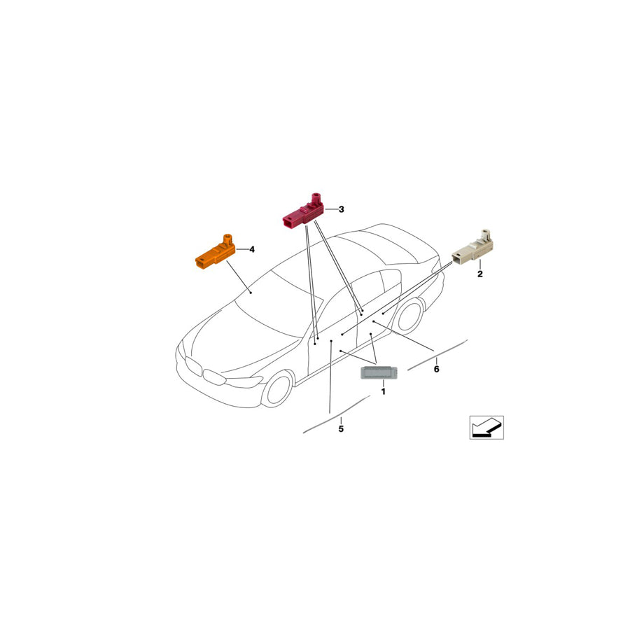 Genuine BMW 63319330008 G32 Fiber-Optic Cable, Door Pocket, Rear Rt (Inc. 630d, 640i & 640dX) | ML Performance US Car Parts
