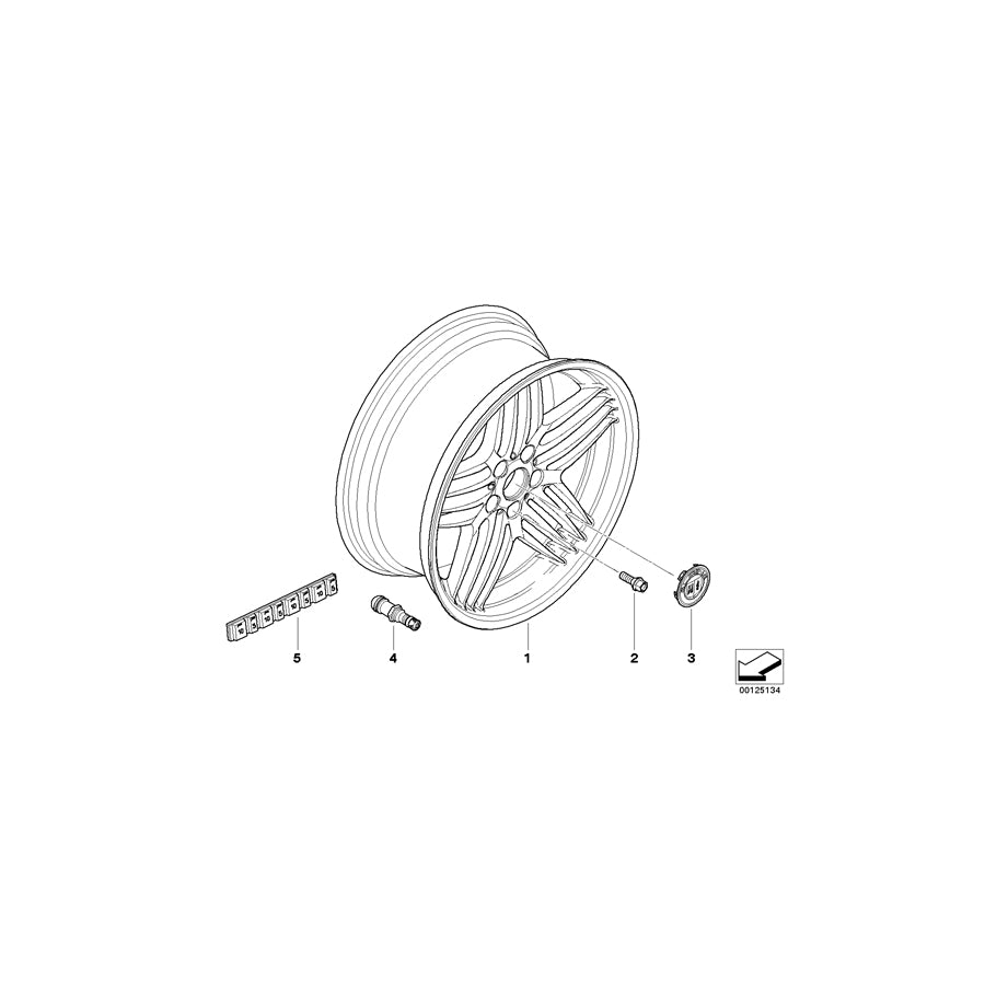 Genuine BMW 36118022581 E52 Wheel Bolt L=51,5mm (Inc. ALPINA V8) | ML Performance US Car Parts