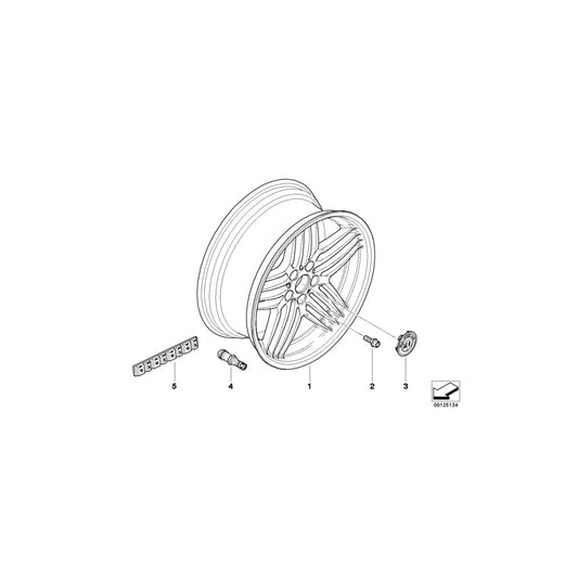 Genuine BMW 36118022581 E52 Wheel Bolt L=51,5mm (Inc. ALPINA V8) | ML Performance US Car Parts