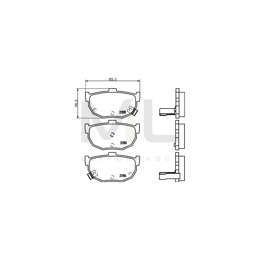 Hella 8DB 355 006-411 Brake Pad Set With Acoustic Wear Warning