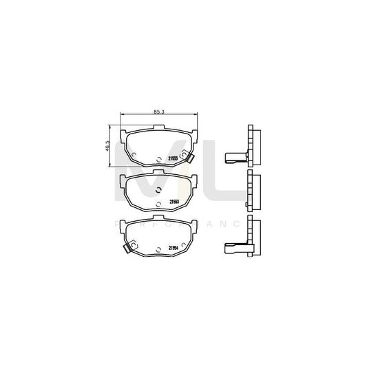 Hella 8DB 355 006-411 Brake Pad Set With Acoustic Wear Warning