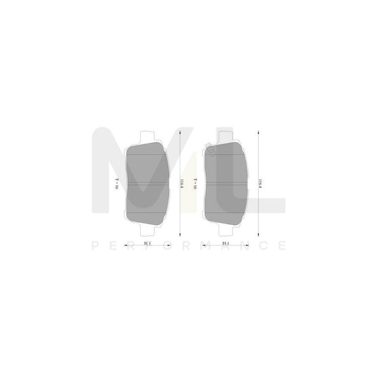 Bosch 0986Ab2382 Brake Pad Set With Acoustic Wear Warning BP2382N | ML Performance Car Parts