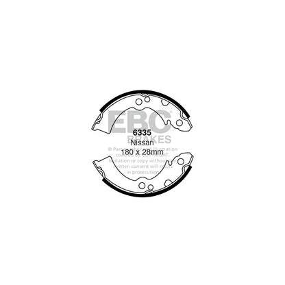 EBC 6335 Nissan Rear Brake Shoes (Inc. Figaro & Micra K10)