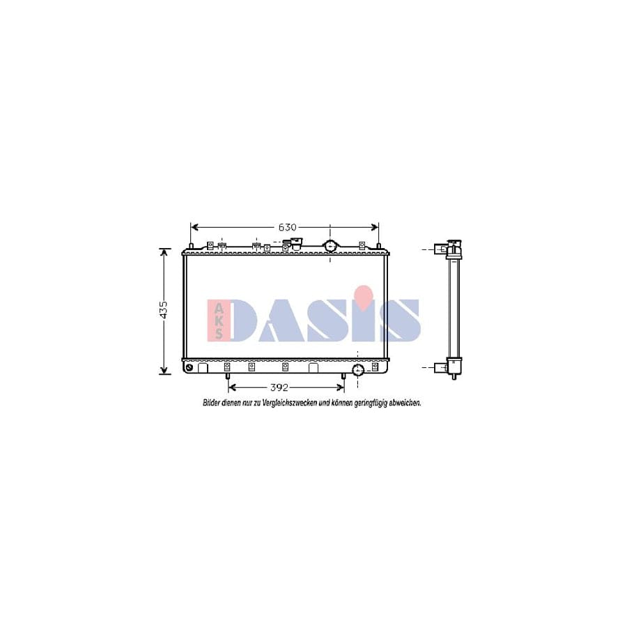 AKS Dasis 560380N Engine Radiator for Hyundai Santamo