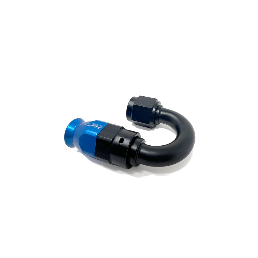 Precision Raceworks 201-0264 PTFE Fuel Line Fitting 180 Degree AN-6 Female Flare