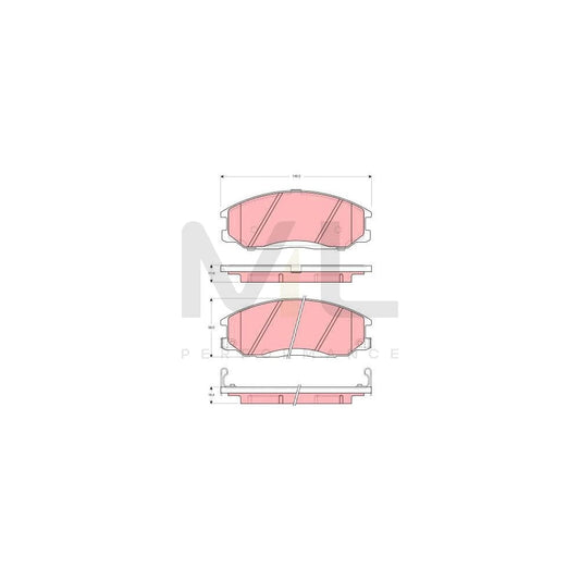 TRW Gdb3257 Brake Pad Set With Acoustic Wear Warning | ML Performance Car Parts