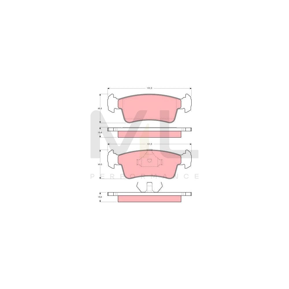 TRW Gdb867 Brake Pad Set Not Prepared For Wear Indicator | ML Performance Car Parts
