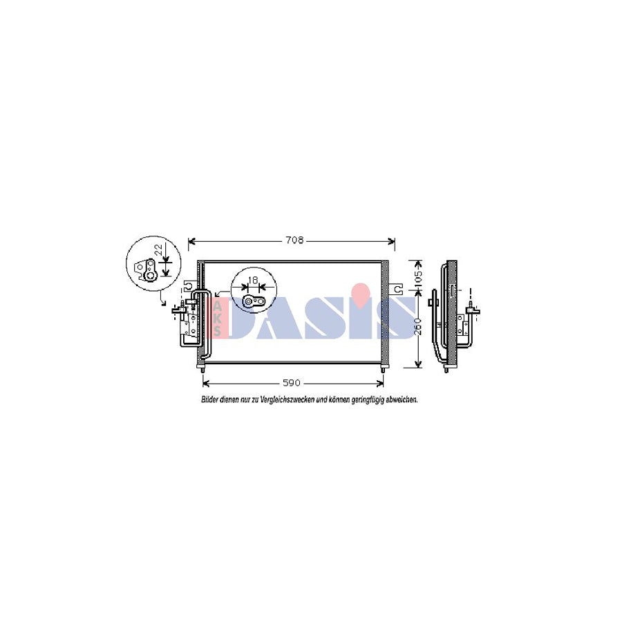 AKS Dasis 562000N Air Conditioning Condenser for Hyundai Lantra