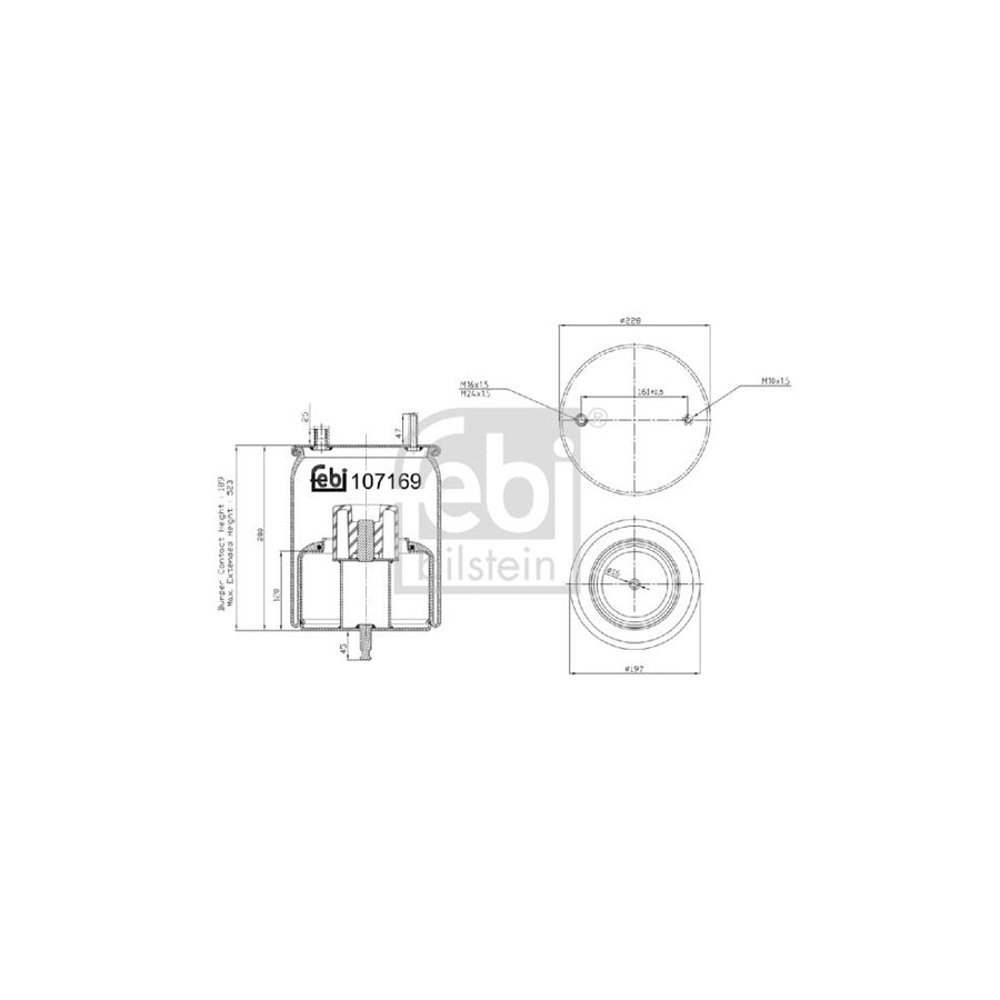 Febi Bilstein 107169 Boot, Air Suspension
