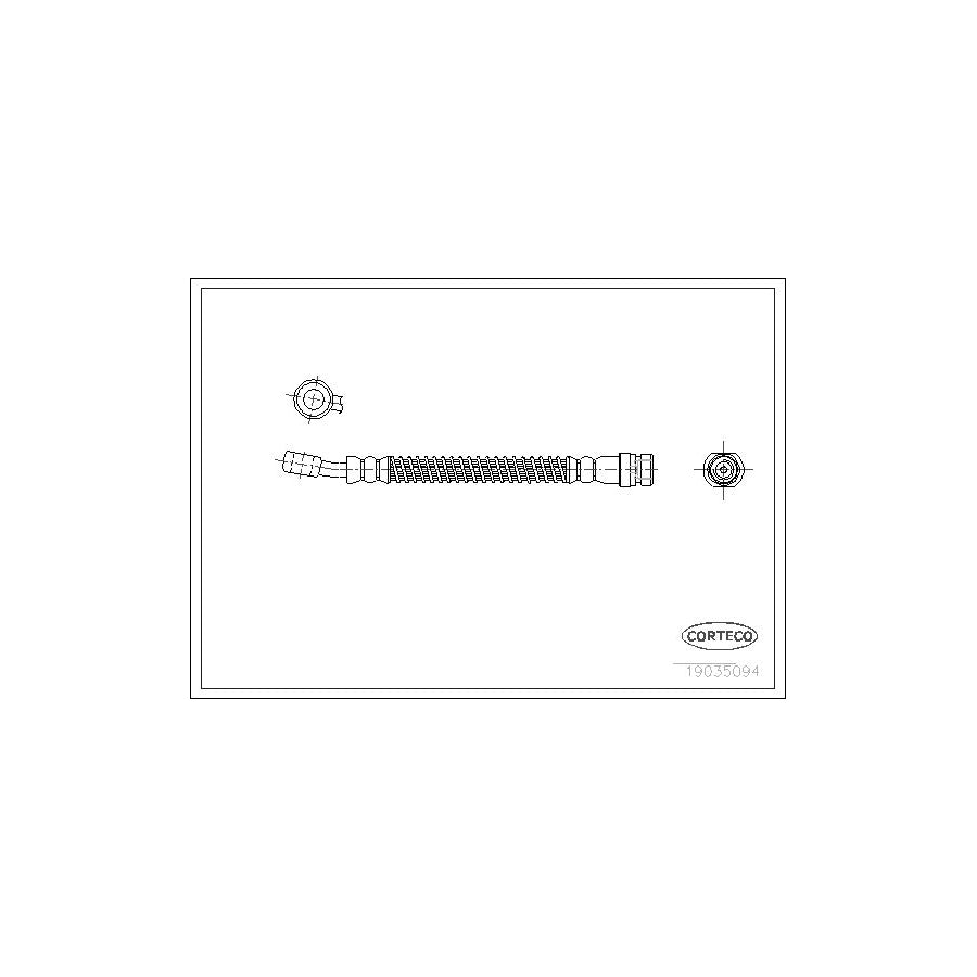 Corteco 19035094 Brake Hose for Hyundai Amica / Atoz (MX)