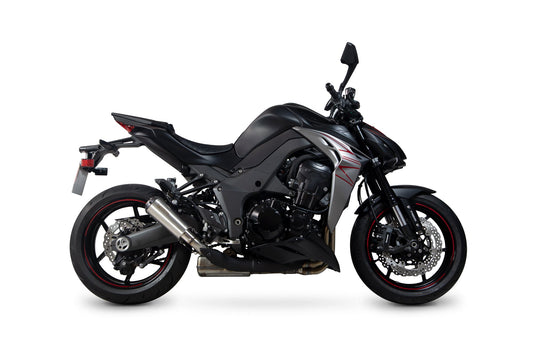 Scorpion PKA131SEO Kawasaki Z1000 Red Power Slip-On (Pair) - Brushed Stainless Steel Sleeve | ML Performance US US