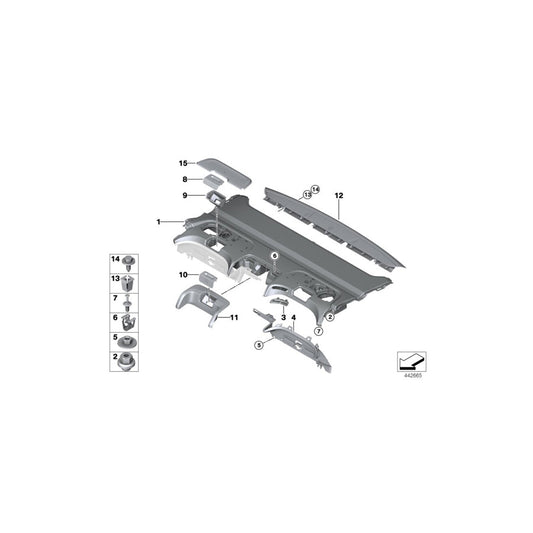 Genuine BMW 51467395948 G12 G12 Rear Window Shelf ANTHRAZIT (Inc. 750LdX, 730LdX & 740LeX) | ML Performance US Car Parts