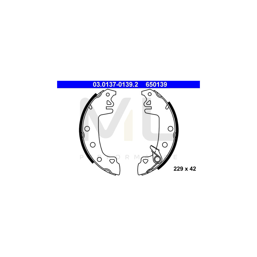 ATE 03.0137-0139.2 Brake Shoe Set