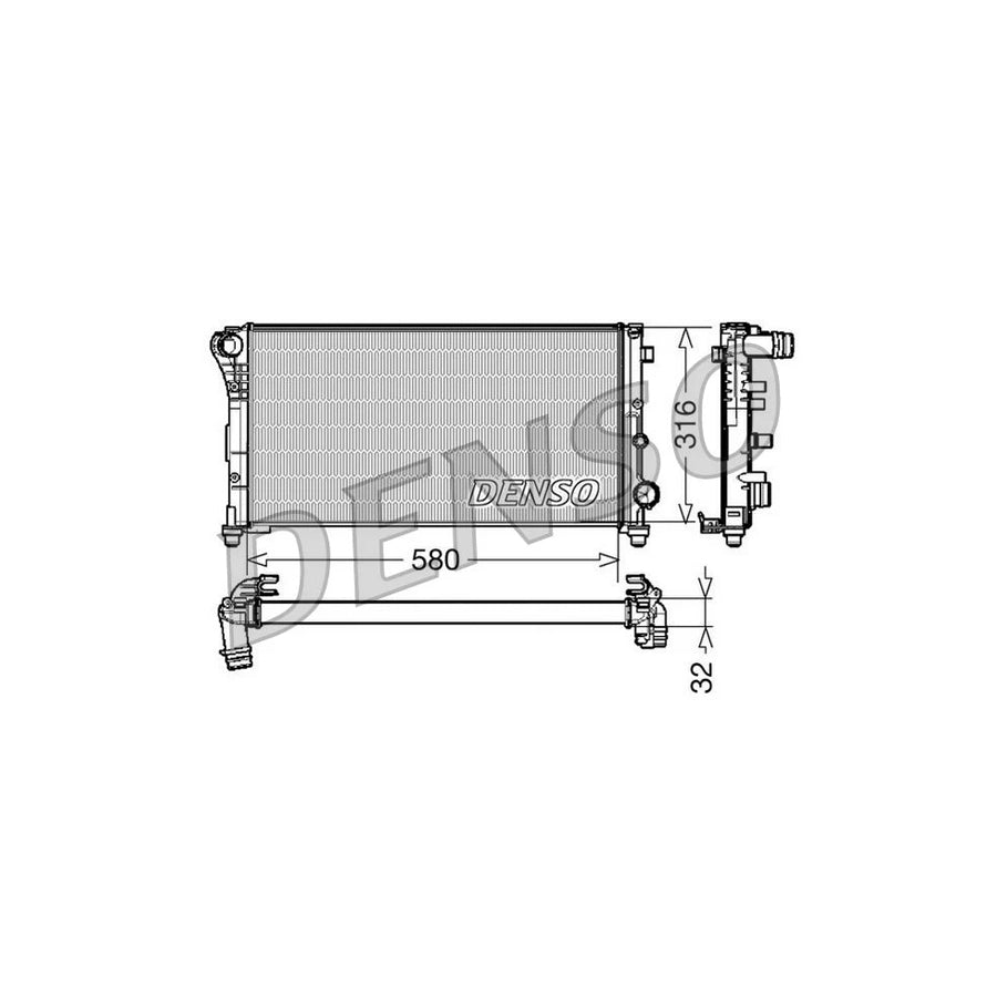 DENSO DRM09084 Engine Radiator for Fiat Panda II Hatchback (169)