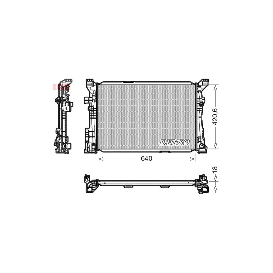 DENSO DRM17096 Engine Radiator