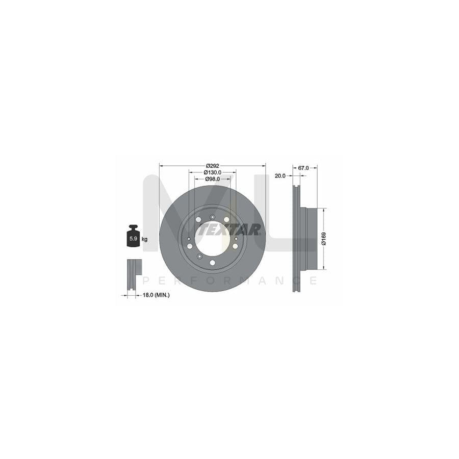 TEXTAR OE-Line 92088910 Brake Disc for PORSCHE Boxster (986) Internally Vented, Coated, High-carbon, without wheel hub, without wheel studs | ML Performance Car Parts